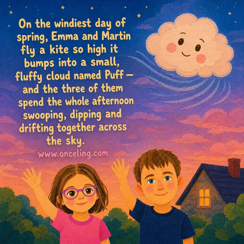 Exemple de quatrième de couverture de « A Kite Full of Clouds »
