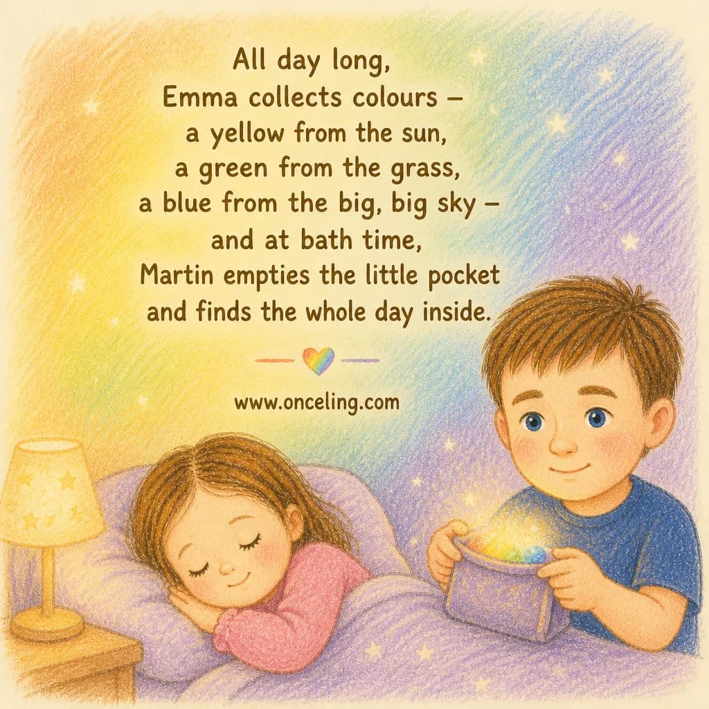 Example back cover of “A Pocket Full of Colours”