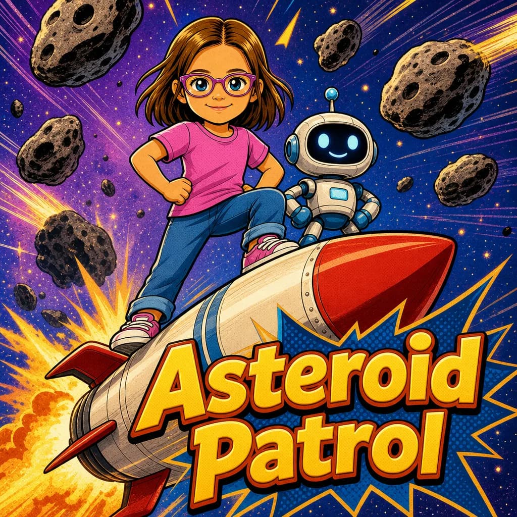 Portada de ejemplo de «Asteroid Patrol»