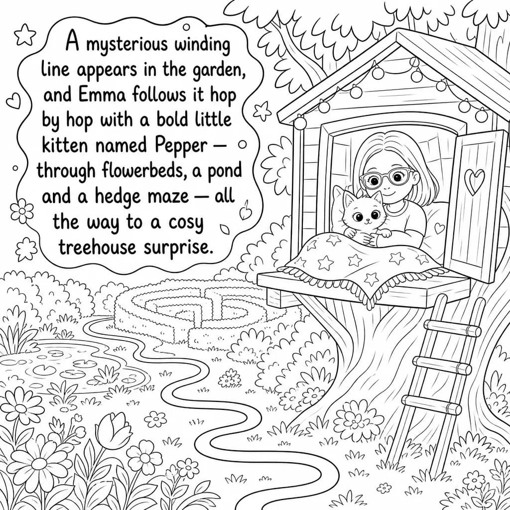 Exemple de quatrième de couverture de « Follow the Garden Line »