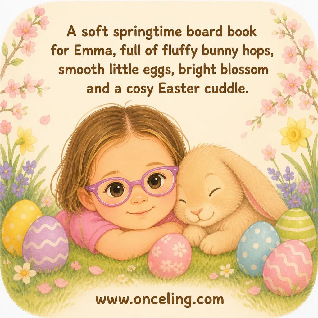 Esempio di copertina posteriore di "Hop, Hop, Little Egg!"