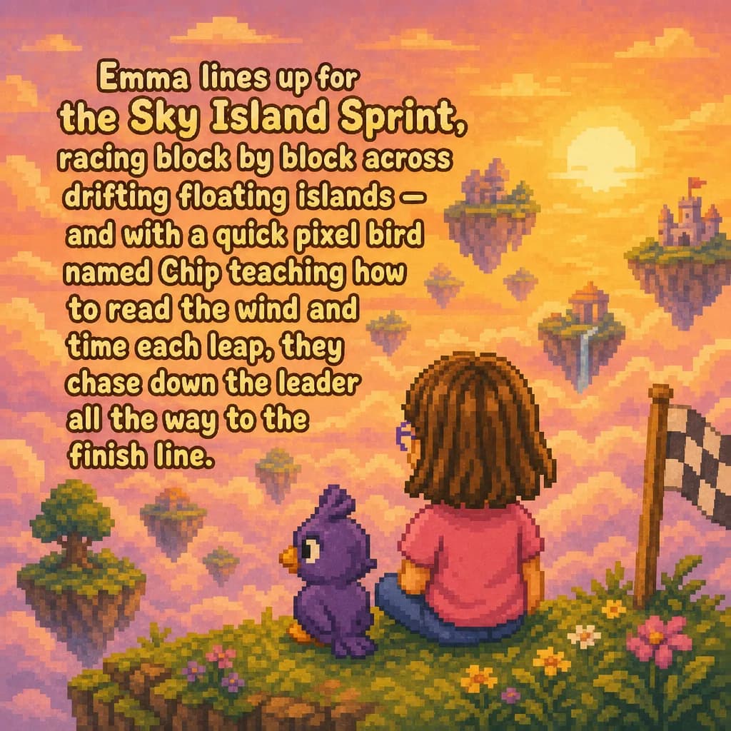 Exemple de quatrième de couverture de « Sky Island Sprint »
