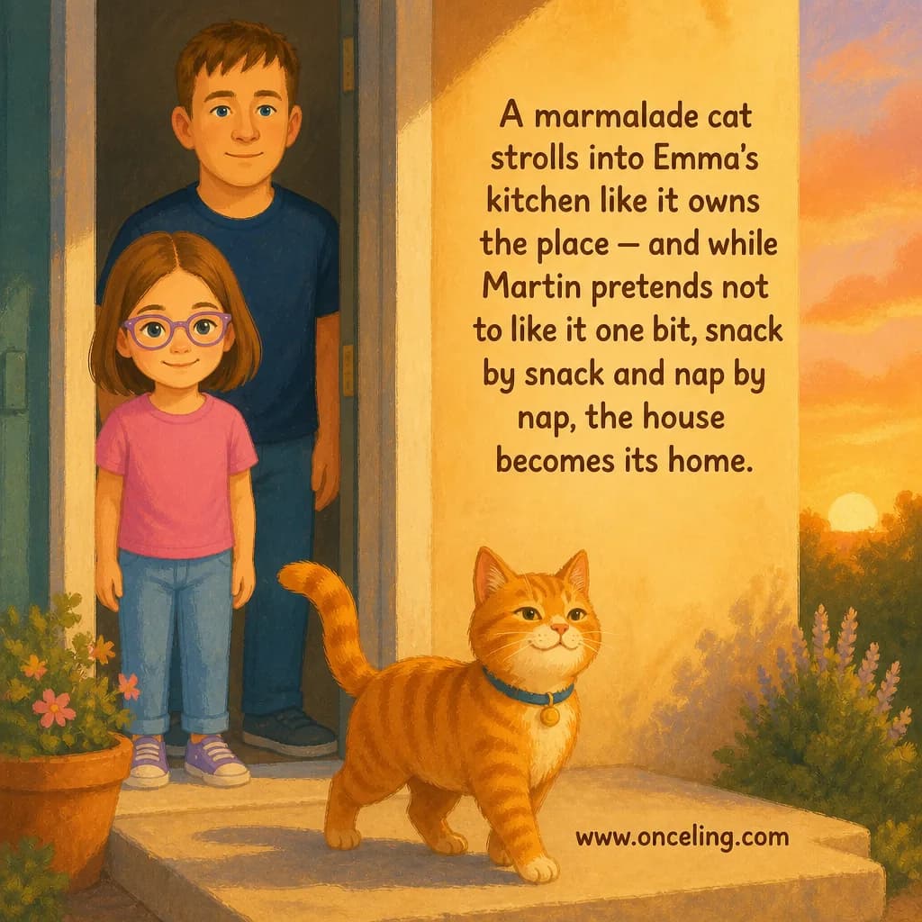 Esempio di copertina posteriore di "The Cat Who Came to Stay"