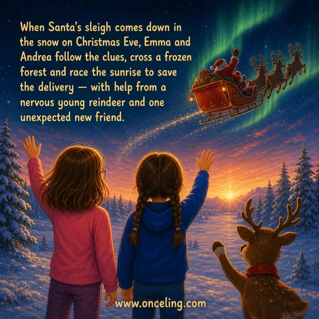 Esempio di copertina posteriore di "The Christmas Eve Rescue"