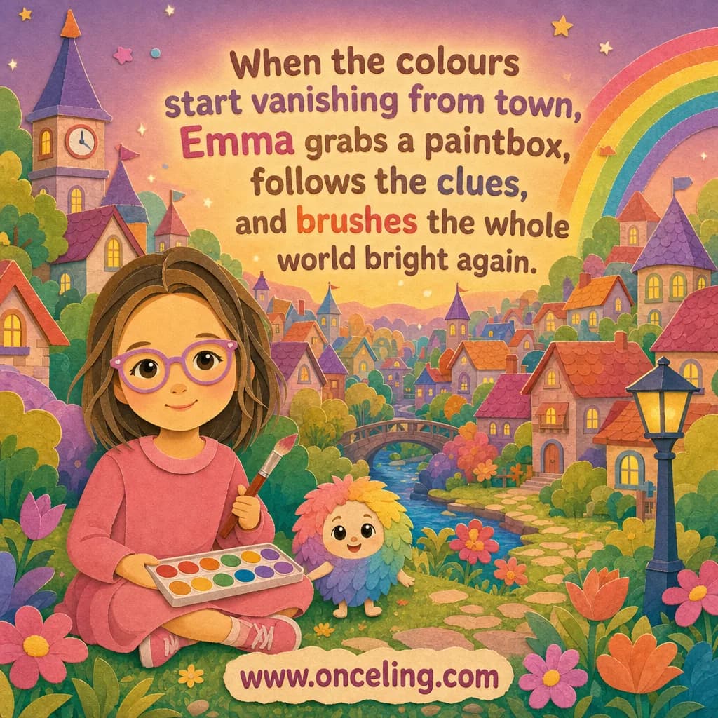 Przykładowa tylna okładka „The Colour Thief”