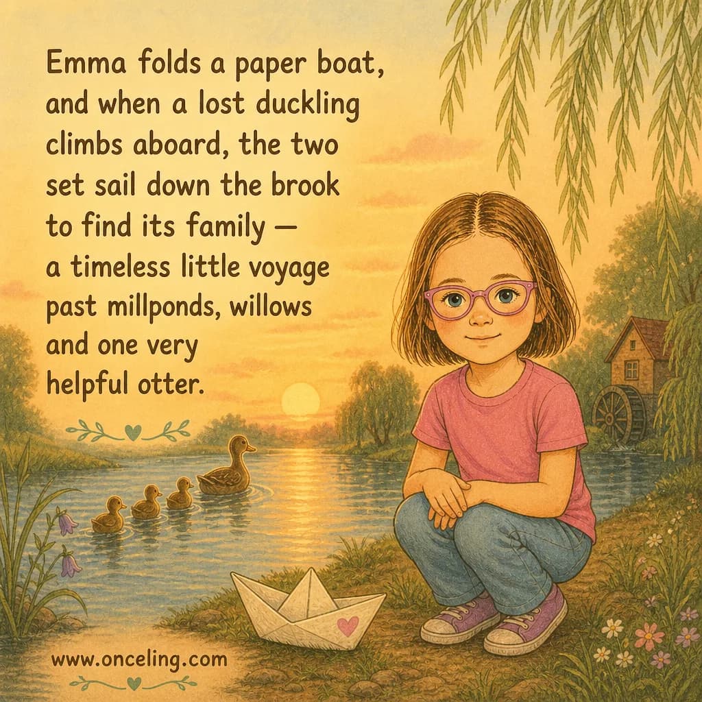 Esempio di copertina posteriore di "The Little Paper Boat"