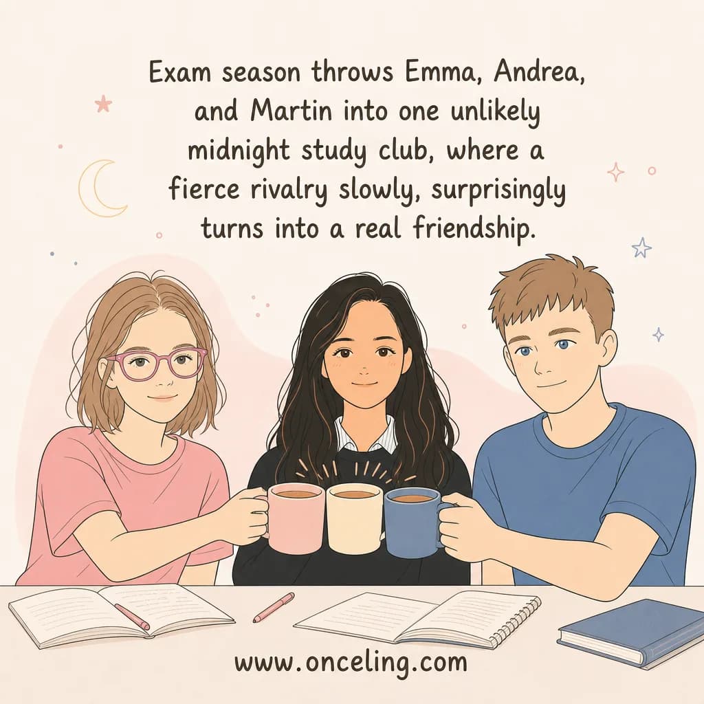 Exemplo de contracapa de “The Midnight Study Club”