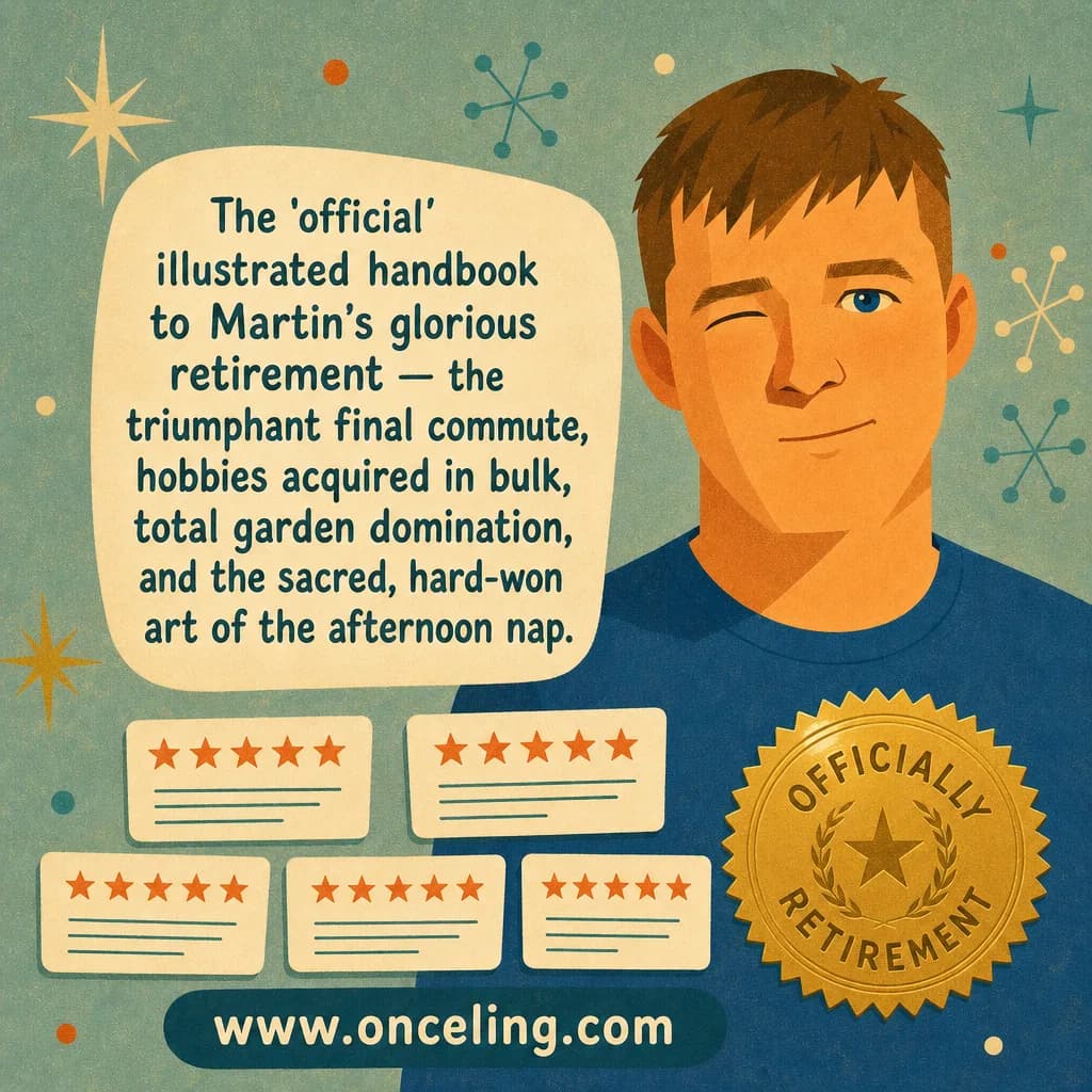 Przykładowa tylna okładka „The Retirement Handbook (Official Illustrated Edition)”