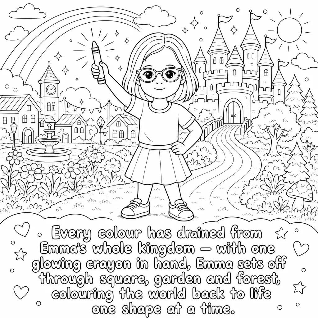Contraportada de ejemplo de «The Uncoloured Kingdom»