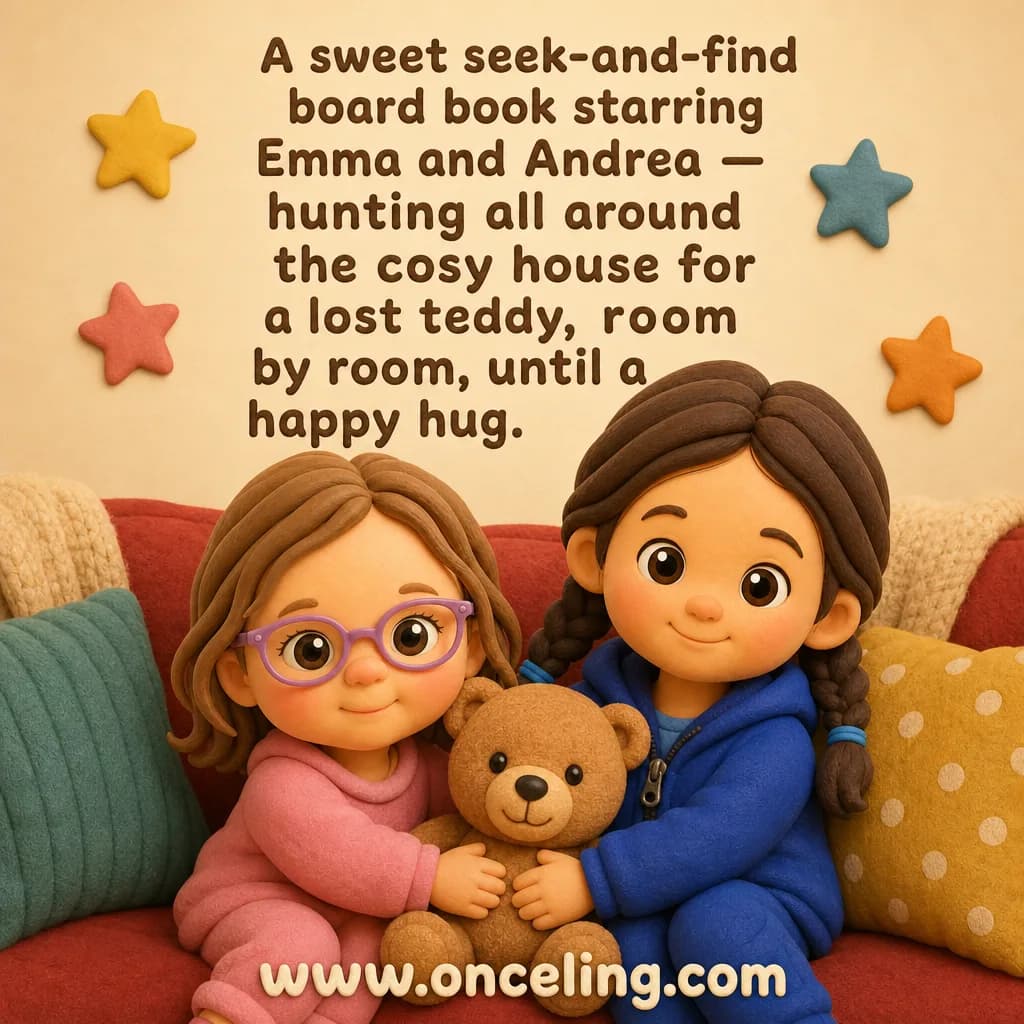 Exemplo de contracapa de “Where's Teddy Hiding?”