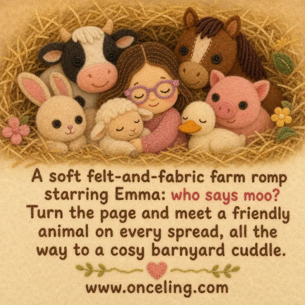 Esempio di copertina posteriore di "Who's at the Farm?"